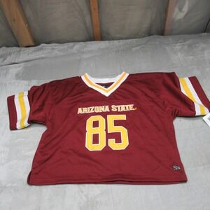 Arizona State Shirt Womens XXL Hype & Vice Maroon V Football Jersey Crop $72 NEW
